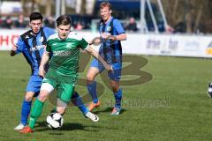 Landesliga 2015/16 - FC Gerolfing - SV Planegg - Krailing - Sebastian Graßl grün Gerolfing - Foto: Jürgen Meyer