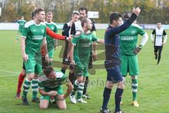 Landesliga 2015/16 - FC Gerolfing - TSV Eching - Onur Keskin Gerolfing wurde am Kopf gefoult - Suszko Mariusz Gerolfing -  - Foto: Jürgen Meyer