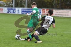 Landesliga 2015/16 - FC Gerolfing - TSV Eching - Sebastian Graßl grün Gerolfing - Kantar Mustafa schwarz Eching - Foto: Jürgen Meyer