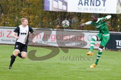 Landesliga 2015/16 - FC Gerolfing - TSV Eching - Robinson Adrian grün Gerolfing - Stegmeier Ludwig schwarz Eching - Foto: Jürgen Meyer