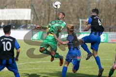 Landesliga 2015/16 - FC Gerolfing - SV Planegg - Krailing - Adrian Robinson grün Gerolfing - Foto: Jürgen Meyer