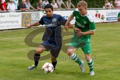 Landesliga Süd-Ost - FC Gerolfing - SV Manching - El-Mahmod Azad #5 blau SV Manching - Kellner Stefan #17 grün FC Gerolfing - Foto: Jürgen Meyer