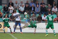 Landesliga 2015/16 - FC Gerolfing - SC Kircheim - Suszko Mariusz #31 grün Gerolfing rechts - Hasanovic Almir #13 weiss Kirchheim - Foto: Jürgen Meyer