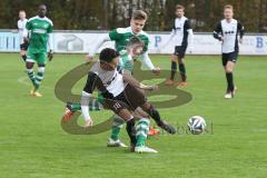 Landesliga 2015/16 - FC Gerolfing - TSV Eching - Sebastian Graßl hinten grün Gerolfing - Yüksel Ahmed Eching - Foto: Jürgen Meyer