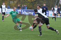 Landesliga 2015/16 - FC Gerolfing - TSV Eching - Suszko Mariusz grün Gerolfing - Kantar Mustafa schwarz Eching - Foto: Jürgen Meyer