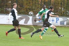 Landesliga 2015/16 - FC Gerolfing - TSV Eching - Robinson Adrian grün Gerolfing - Kantar Mustafa schwarz Eching - Foto: Jürgen Meyer