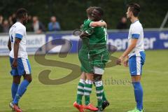 Landesliga 2015/16 - FC Gerolfing - SC Kircheim - Robinson Adrian #19 grün Gerolfing - Graßl Sebastian #8 grün Gerolfing freut sich über seinen zweiten Treffer - Foto: Jürgen Meyer