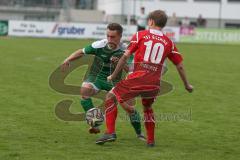 Landesliga 2015/16 - Relegation - FC Gerolfing - TSV Gilching - Volk Denis grün Gerolfing - Beier Thomas rot Gilching - Foto: Jürgen Meyer