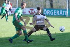 BZL Oberbayern Nord - Saison 2016/17 -  FC Gerolfing - TSV Jetzendorf - Ermin Alagic #10 weiss Gerolfing - Martin Öttl #2 grün Jetzendorf - Foto: Jürgen Meyer