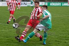 FC Gerolfing II - TSV Kösching II - Büchl Michael (#2 Kösching rot) - Holzwert Thomas (#11 Gerolfing grün) - Foto: Jürgen Meyer