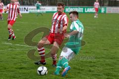 FC Gerolfing II - TSV Kösching II - Büchl Michael (#2 Kösching rot) - Holzwert Thomas (#11 Gerolfing grün) - Foto: Jürgen Meyer