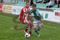 FC Gerolfing II - TSV Kösching II - Kellermeier Florian ((#7 Kösching rot) - Holzwert Thomas (#11 Gerolfing grün) - Foto: Jürgen Meyer