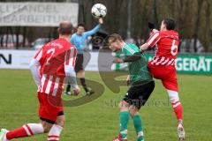 Kreisliga - FC Gerolfing II - FC Hepberg - Pilat Florian #18 grün Gerolfing - Stengler Waldemar #6 rot Hepberg - Stanek Martin #2 rot Hepberg - Foto: Jürgen Meyer