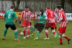 Kreisliga - FC Gerolfing II - FC Hepberg - Di Terlizzi #13 grün Gerolfing - Stengler Waldemar #6 rot Hepberg - Stanek Martin #2 rot Hepberg - Abele Markus #8 grün Gerolfing - Foto: Jürgen Meyer