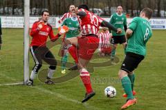 Kreisliga - FC Gerolfing II - FC Hepberg - Göppel Stefan Torwart Gerolfing - Calik Sanser #10 rot Hepberg - Abele Markus #8 grün Gerolfing - Foto: Jürgen Meyer