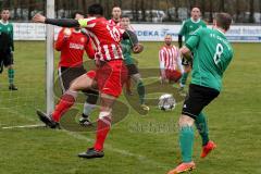 Kreisliga - FC Gerolfing II - FC Hepberg - Göppel Stefan Torwart Gerolfing - Calik Sanser #10 rot Hepberg - Abele Markus #8 grün Gerolfing - Foto: Jürgen Meyer