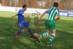 Kreisklasse - FC Gerolfing II - TSV Mailing - Tobias Neugebauer blau Mailing - Daniel Haunschild grün Gerolfing II -  Foto: Jürgen Meyer