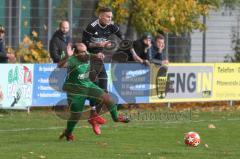 Liga Pokal Kreisliga  - FC Grün Weiss Ingolstadt - FC Sandersdorf - Erhan Kandi Grün Weiss Ing - Sandro Rott schwarz Sandersdorf - Foto: Jürgen Meyer