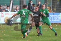 Liga Pokal Kreisliga  - FC Grün Weiss Ingolstadt - FC Sandersdorf - Matthias Scharlach schwarz Sandersdorf - Erhan Kandi grün weiss Ing #5 - Inan Düzgün grün weiss Ing rechts - Foto: Jürgen Meyer