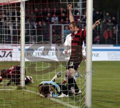 FC Ingolstadt 04 - Oggersheim - Ball ist nicht im Tor. Steffen Wohlfarth ärgert sich