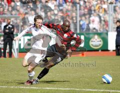 FC Ingolstadt - FC Bayern II - 29.03.2008 - Thomas Linke und Ali Gerba