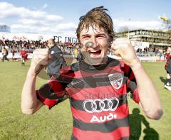 FC Ingolstadt - FC Bayern II - 29.03.2008 - Andreas Buchner jubelt