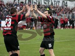 FC Ingolstadt 04 - Oggersheim - Tor durch Gerba. Flanke von Wohlfahrt. Fink gratuliert