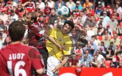 2.Bundesliga - FC Ingolstadt 04 - 1.FC Nürnberg - Kopfball Michael Wenczel