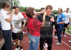 FC Ingolstadt 04 Laktat Test 08.07.2008 - links Stefan Leitl und rechts Jakob Dallevedove