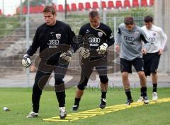 FC Ingolstadt 04 - Torwarttraining am 17.07.08 - von links: Michael Lutz, Marco Sejna, Nils Schmatdke und Christian Krüger