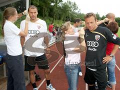 FC Ingolstadt 04 Laktat Test 08.07.2008 - links Vratislav Lokvenc, Heiko Gerber und hinten Necat Aygün