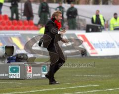 2.Bundesliga - FC Ingolstadt 04 - MSV Duisburg - Trainer Thorsten Fink an der Bande flippt aus