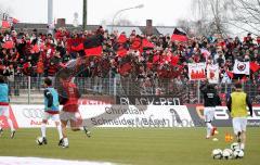 2.BL - FC Ingolstadt 04 -  1860 München - Die Fans mit Fahnen vor dem Spiel