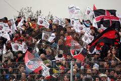 FC Ingolstadt - 1. FC Nürnberg - Die Ingolstadt Fans mit den AUDI Fahnen