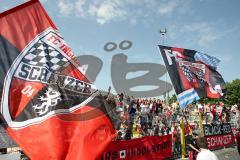 2.Bundesliga - FC Ingolstadt 04 - TuS Koblenz - Die Fahnen der Fans