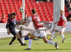 FC Ingolstadt - Hansa Rostock  - Lokvenc nimmt die Flanke von Wohlfahrt mit dem Kopf und erzielt ein Tor