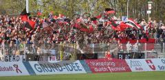 2.Bundesliga - FC Ingolstadt 04 - SV Wehen Wiesbaden - Die Fahnen der Fans