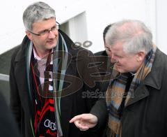 2.BL - FC Ingolstadt 04 -  1860 München - Gespräch auf der Treppe Audi Chef Rupert Stadler und Horst Seehofer