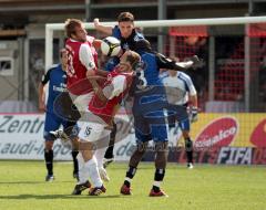 FC Ingolstadt 04 - HSV 1:3 -  DFB Pokal - 09.08.08 - TUJA Stadion - Kopfball Rangelei links Steffen Wohlfahrt und Tobias Fink