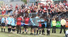 3.Liga - SSV Jahn Regensburg - FC Ingolstadt 04 - 0:2 - Jubel Sieg Fans