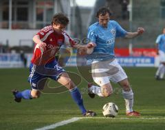 3.Liga - FC Ingolstadt 04 - SpVgg Unterhaching  Tobias Fink gegen Patrick Ziegler