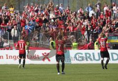 3.Liga - FC Ingolstadt 04 - VfB Stuttgart II - Fans Jubel