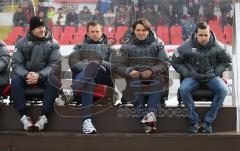 3.Liga - FC Ingolstadt 04 - Holstein Kiel - 1:0 - - Trainerbank, Stefan Schaidnagel, Brano Arsenovic, Henning Bürger und Miichael Wiesinger