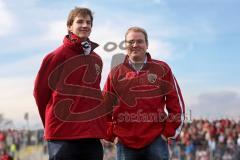 3.Liga - FC Ingolstadt 04 - Kickers Offenbach 1:0 - Fanbetreuer links Christopher Gietl und rechts Hans-Martin Kurka