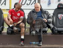 3.Liga - FC Ingolstadt 04 - FC Carl Zeiss Jena - David Pisot und Peter Jackwerth nach dem Spiel