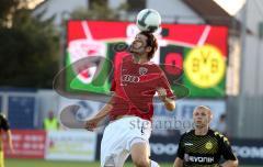 3.Liga - FC Ingolstadt 04 - Borussia Dortmund II - Kopfball Markus Karl