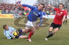 3.Liga - FC Ingolstadt 04 - Holstein Kiel - 1:0 - Moritz Hartmann kommt zu spät