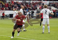 3.Liga - FC Ingolstadt 04 - SV Sandhausen - Tor Moritz Hartmann köpft zum 1:0  - Jubel