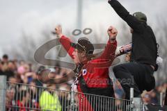 3.Liga - FC Ingolstadt 04 - SSV Jahn Regensburg - Fans Jubel