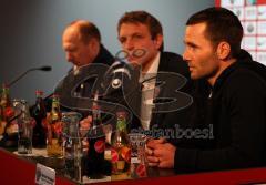 3.Liga - FC Ingolstadt 04 - Kickers Offenbach 1:0 - Trainer Michael Wiesinger und Oliver Samwald in der Pressekonferenz